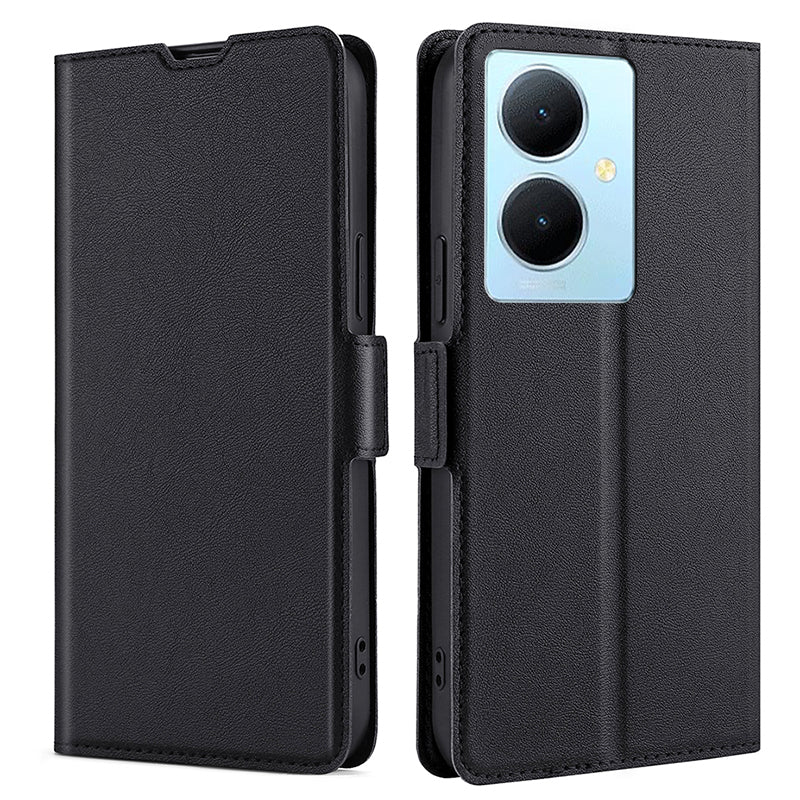 For vivo Y78+ 5G PU Leather Stand Cover Card Holder Flip Phone Case
