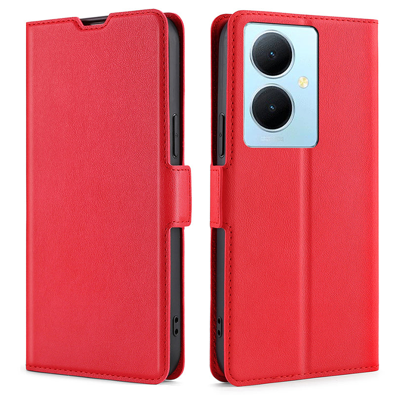 For vivo Y78+ 5G PU Leather Stand Cover Card Holder Flip Phone Case
