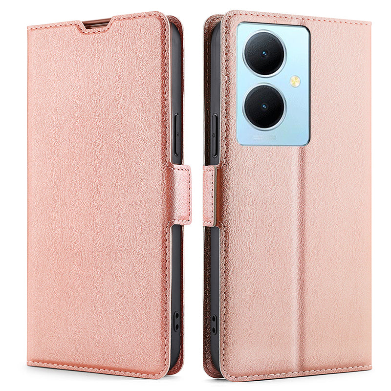 For vivo Y78+ 5G PU Leather Stand Cover Card Holder Flip Phone Case