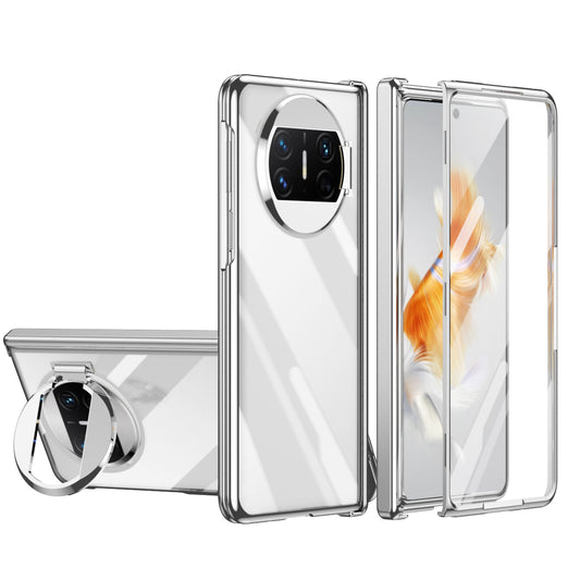 For Huawei Mate X3 5G Phantom Series Hinge Protection Phone Case Kickstand PC Cover with Tempered Glass Film