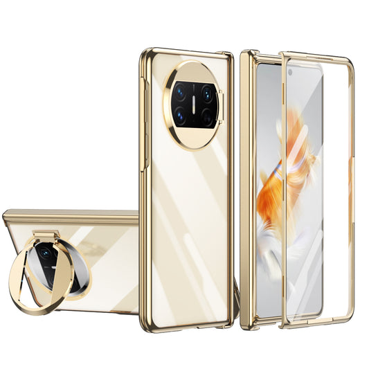 For Huawei Mate X3 5G Phantom Series Hinge Protection Phone Case Kickstand PC Cover with Tempered Glass Film