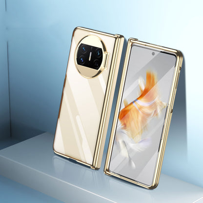 For Huawei Mate X3 5G Phantom Series Hinge Protection Phone Case Kickstand PC Cover with Tempered Glass Film