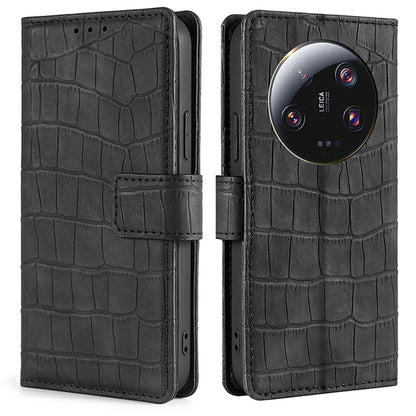 For Xiaomi 13 Ultra Flip Phone Case Crocodile Texture PU Leather Skin-touch Wallet Stand Cover