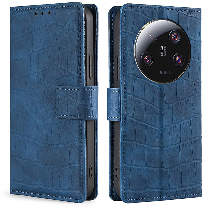 For Xiaomi 13 Ultra Flip Phone Case Crocodile Texture PU Leather Skin-touch Wallet Stand Cover