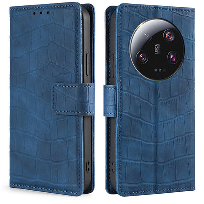 For Xiaomi 13 Ultra Flip Phone Case Crocodile Texture PU Leather Skin-touch Wallet Stand Cover