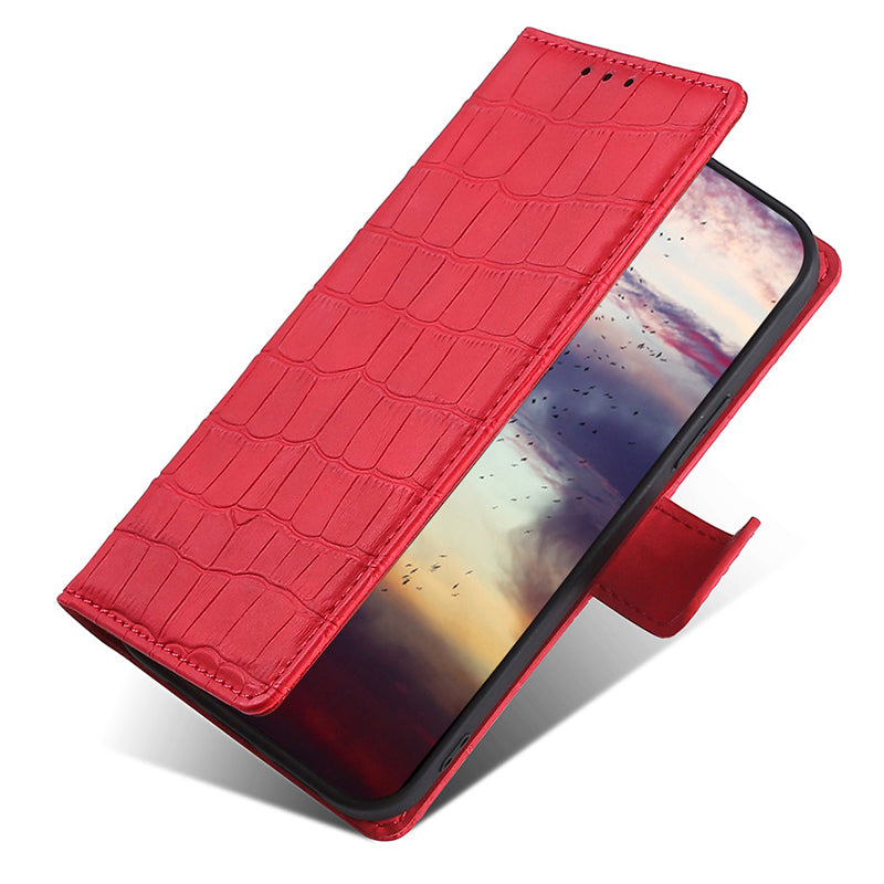 For OnePlus Nord CE 3 Lite 5G / Nord N30 5G PU Leather Crocodile Texture Phone Cover Skin-touch Feeling Stand Wallet Case