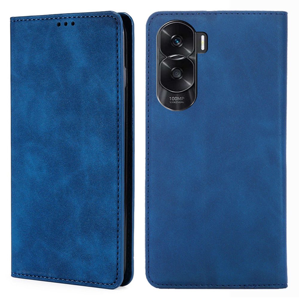 For Honor X50i 5G / 90 Lite 5G Card Holder PU Leather Cell Phone Cover Skin-touch Feeling Flip Phone Case