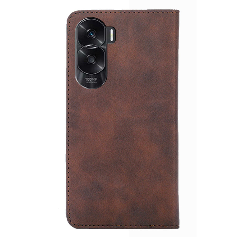 For Honor X50i 5G / 90 Lite 5G Card Holder PU Leather Cell Phone Cover Skin-touch Feeling Flip Phone Case