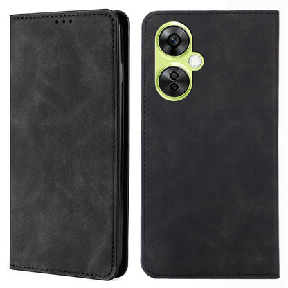 For OnePlus Nord CE 3 Lite 5G / Nord N30 5G PU Leather Cell Phone Case Skin-touch Feeling Card Holder Flip Phone Cover