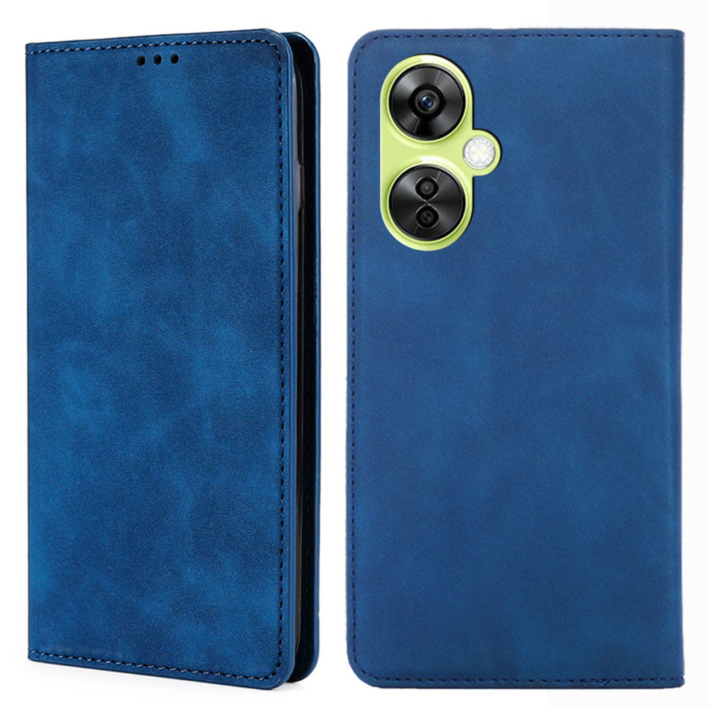 For OnePlus Nord CE 3 Lite 5G / Nord N30 5G PU Leather Cell Phone Case Skin-touch Feeling Card Holder Flip Phone Cover