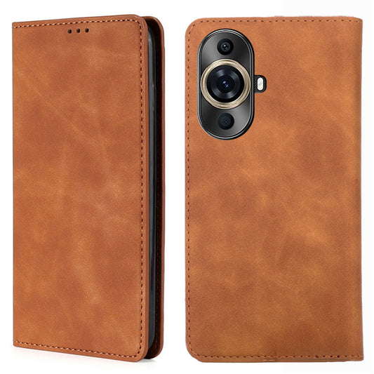 For Huawei nova 11 Pro / nova 11 Ultra Anti-Scratch PU Leather Phone Cover Skin-touch Feeling Card Holder Magnetic Case