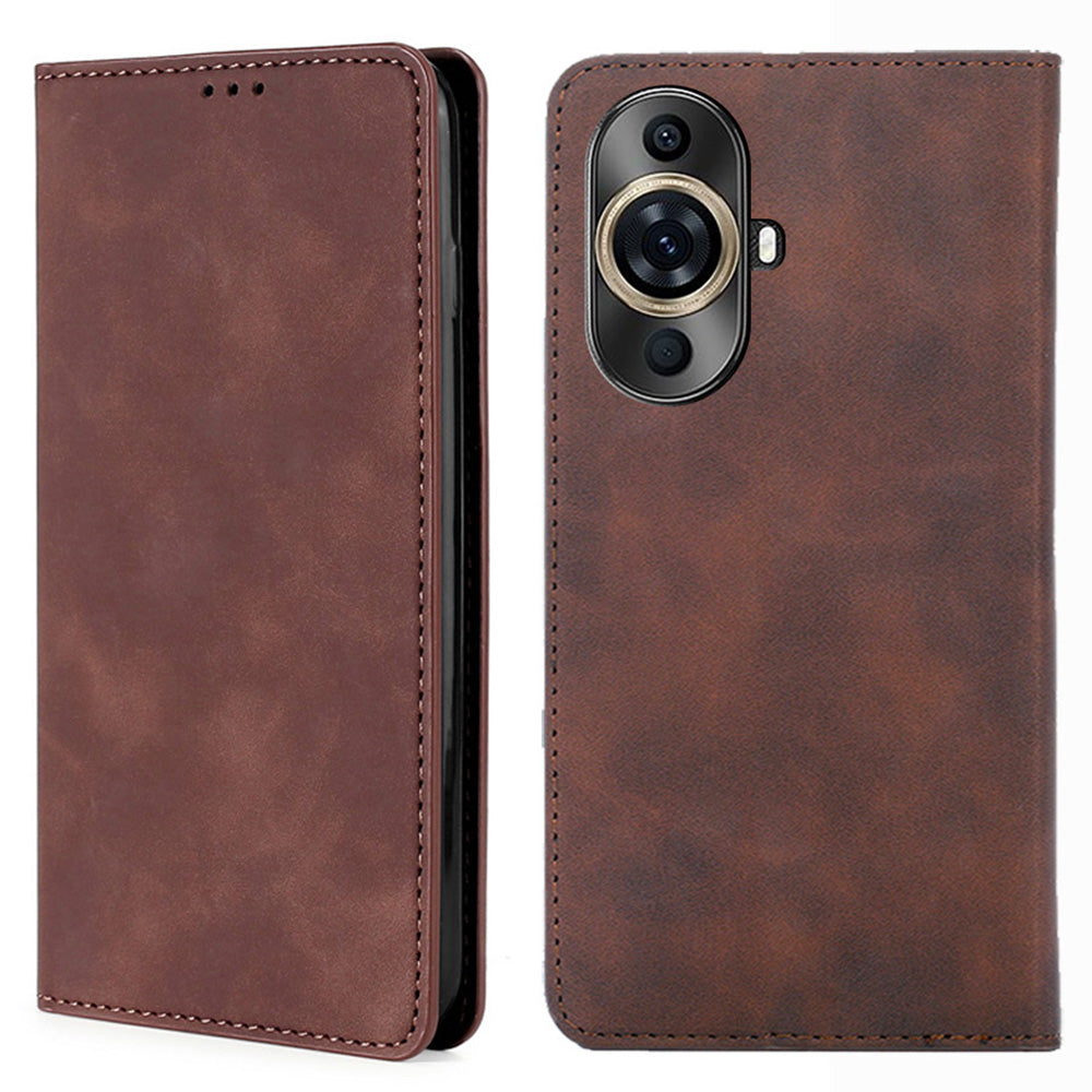 For Huawei nova 11 Pro / nova 11 Ultra Anti-Scratch PU Leather Phone Cover Skin-touch Feeling Card Holder Magnetic Case