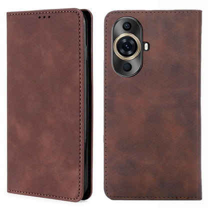 For Huawei nova 11 Pro / nova 11 Ultra Anti-Scratch PU Leather Phone Cover Skin-touch Feeling Card Holder Magnetic Case