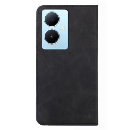 For vivo Y78+ 5G Magnetic Phone Cover Skin-touch Feeling Flip Card Holder PU Leather Phone Case