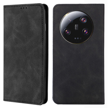 PU Leather Phone Cover for Xiaomi 13 Ultra Skin-touch Feeling Flip Phone Case with Card Slot