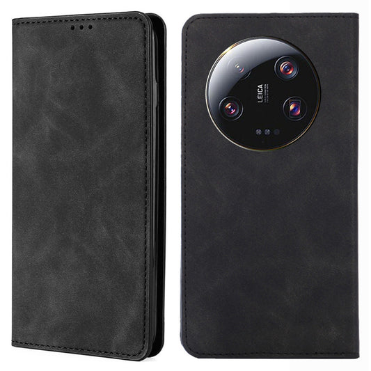 PU Leather Phone Cover for Xiaomi 13 Ultra Skin-touch Feeling Flip Phone Case with Card Slot