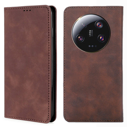 PU Leather Phone Cover for Xiaomi 13 Ultra Skin-touch Feeling Flip Phone Case with Card Slot