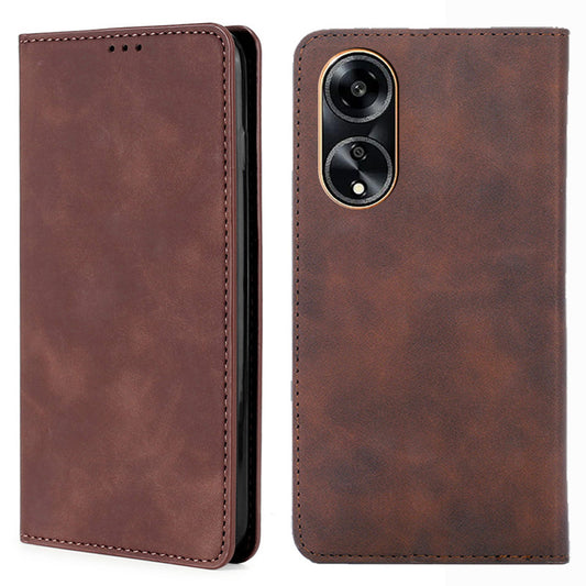 For Oppo A1 5G / A98 5G / F23 5G Card Slot Cell Phone Cover Skin-touch Feeling Flip PU Leather Phone Case