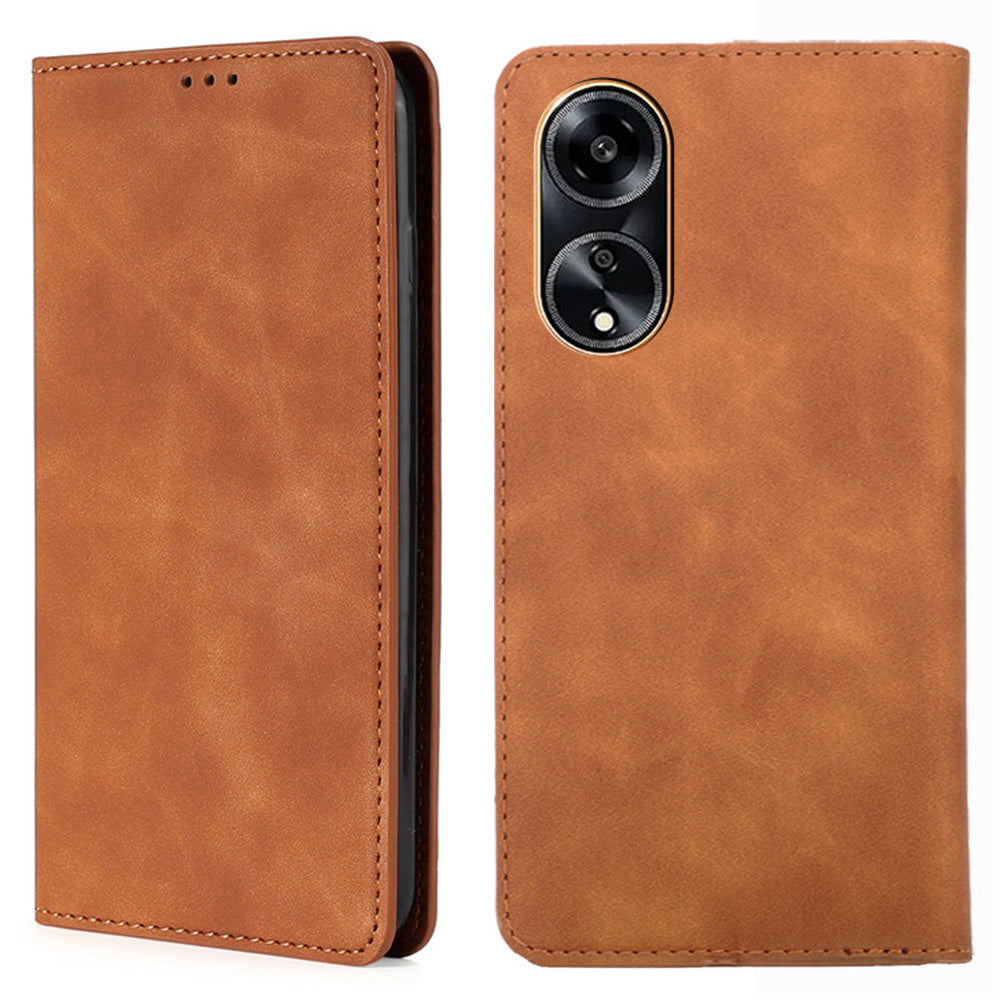 For Oppo A1 5G / A98 5G / F23 5G Card Slot Cell Phone Cover Skin-touch Feeling Flip PU Leather Phone Case