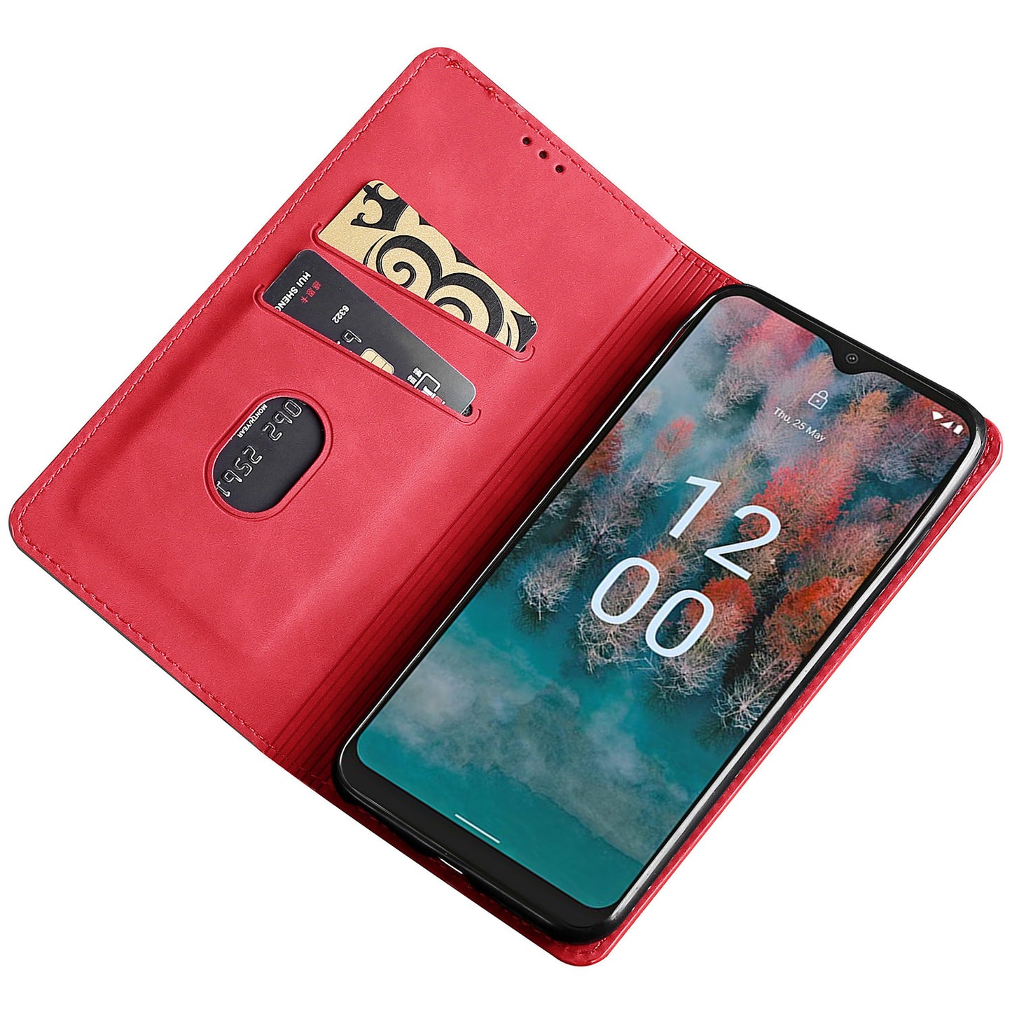 For Nokia G11 Plus 4G PU Leather Card Holder Phone Cover Flip Skin-touch Feeling Phone Case