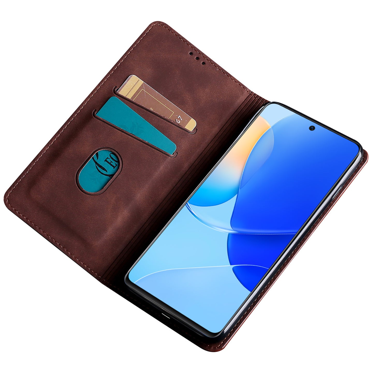 Phone Stand Cover for Huawei nova 11 Skin-touch Feeling PU Leather Card Holder Flip Phone Case