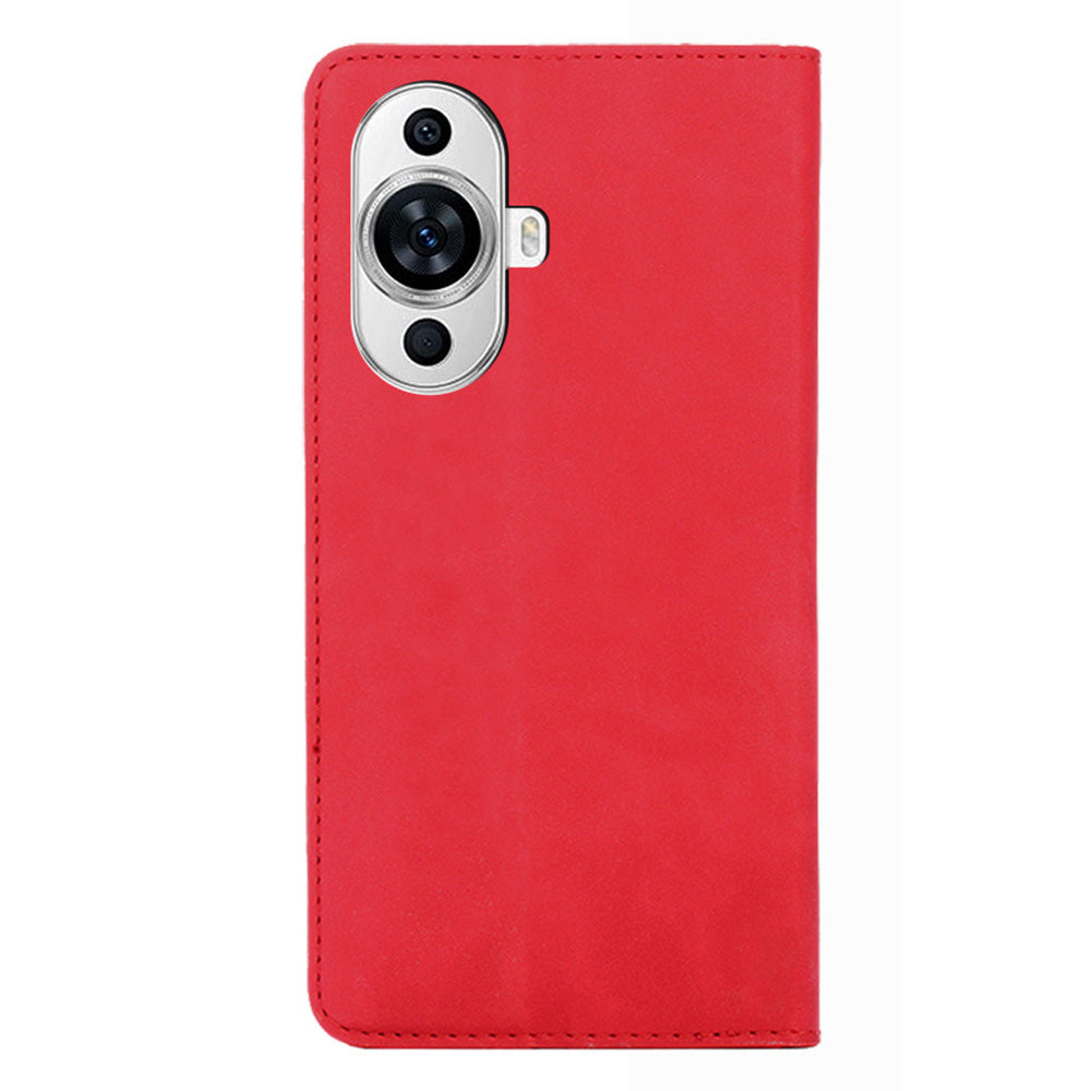 Phone Stand Cover for Huawei nova 11 Skin-touch Feeling PU Leather Card Holder Flip Phone Case