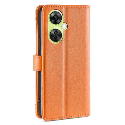 Leather Phone Cover for OnePlus Nord CE 3 Lite 5G / Nord N30 5G Horizontal Stand Wallet Case with Zipper Pocket