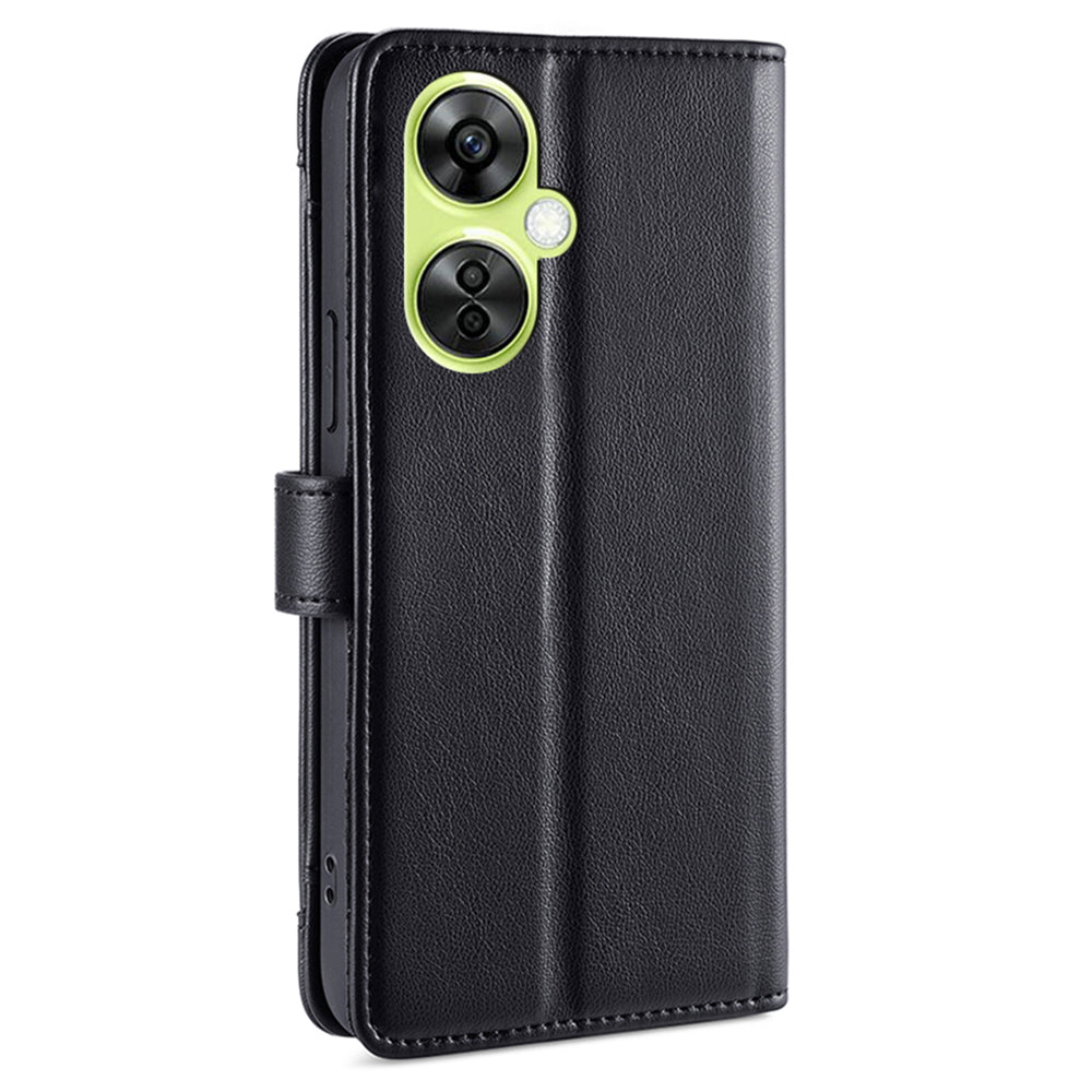 Leather Phone Cover for OnePlus Nord CE 3 Lite 5G / Nord N30 5G Horizontal Stand Wallet Case with Zipper Pocket