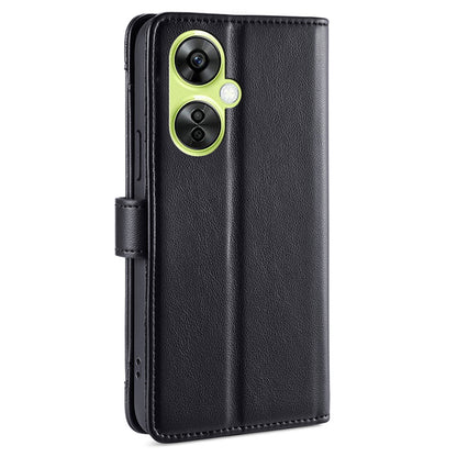 Leather Phone Cover for OnePlus Nord CE 3 Lite 5G / Nord N30 5G Horizontal Stand Wallet Case with Zipper Pocket