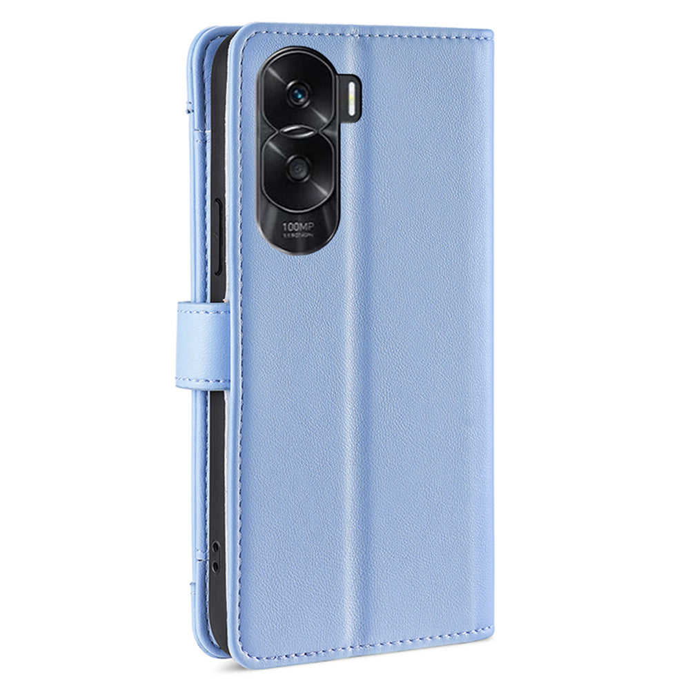 Leather Phone Cover for Honor X50i 5G / 90 Lite 5G Folio Flip Stand Wallet Case with Zipper Pocket