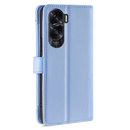 Leather Phone Cover for Honor X50i 5G / 90 Lite 5G Folio Flip Stand Wallet Case with Zipper Pocket