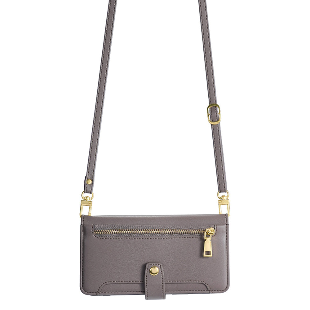 PU Leather+TPU Phone Cover for vivo Y78+ 5G Anti-drop Stand Wallet Case with Zipper Pocket