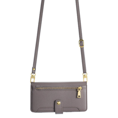 PU Leather+TPU Phone Cover for vivo Y78+ 5G Anti-drop Stand Wallet Case with Zipper Pocket