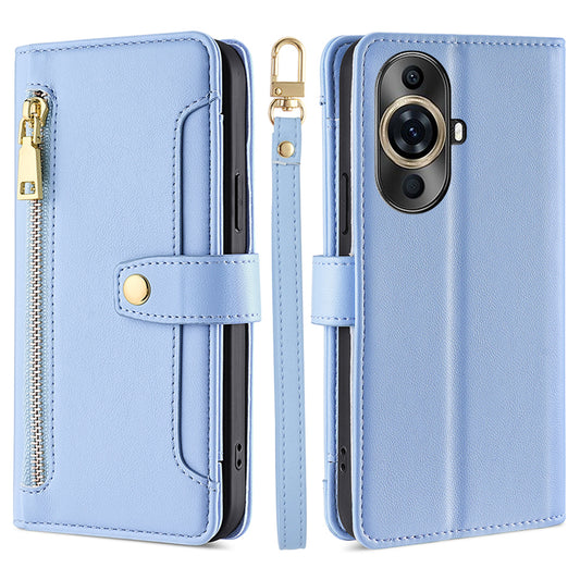 For Huawei nova 11 Pro / 11 Ultra PU Leather+TPU Phone Cover Stand Wallet Case with Zipper Pocket