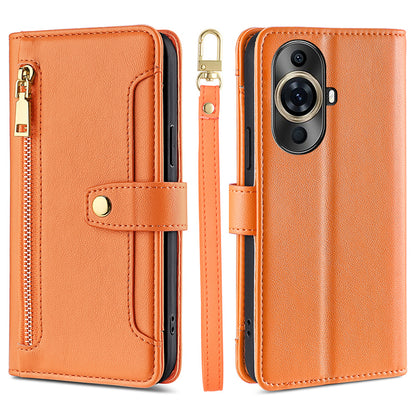 For Huawei nova 11 Pro / 11 Ultra PU Leather+TPU Phone Cover Stand Wallet Case with Zipper Pocket