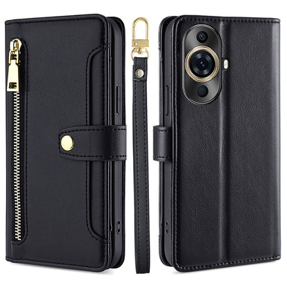 For Huawei nova 11 Pro / 11 Ultra PU Leather+TPU Phone Cover Stand Wallet Case with Zipper Pocket