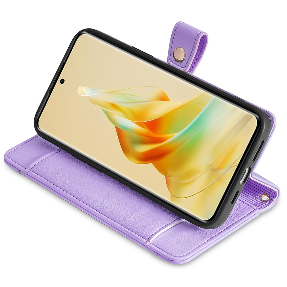 For Oppo A1 5G / A98 5G / F23 5G Scratch Proof PU Leather+TPU Phone Cover Stand Wallet Case with Zipper Pocket