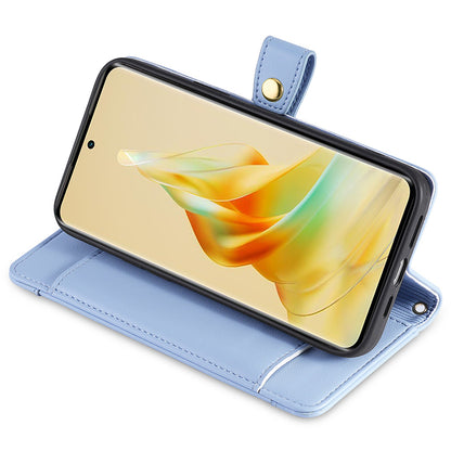 For Oppo A1 5G / A98 5G / F23 5G Scratch Proof PU Leather+TPU Phone Cover Stand Wallet Case with Zipper Pocket