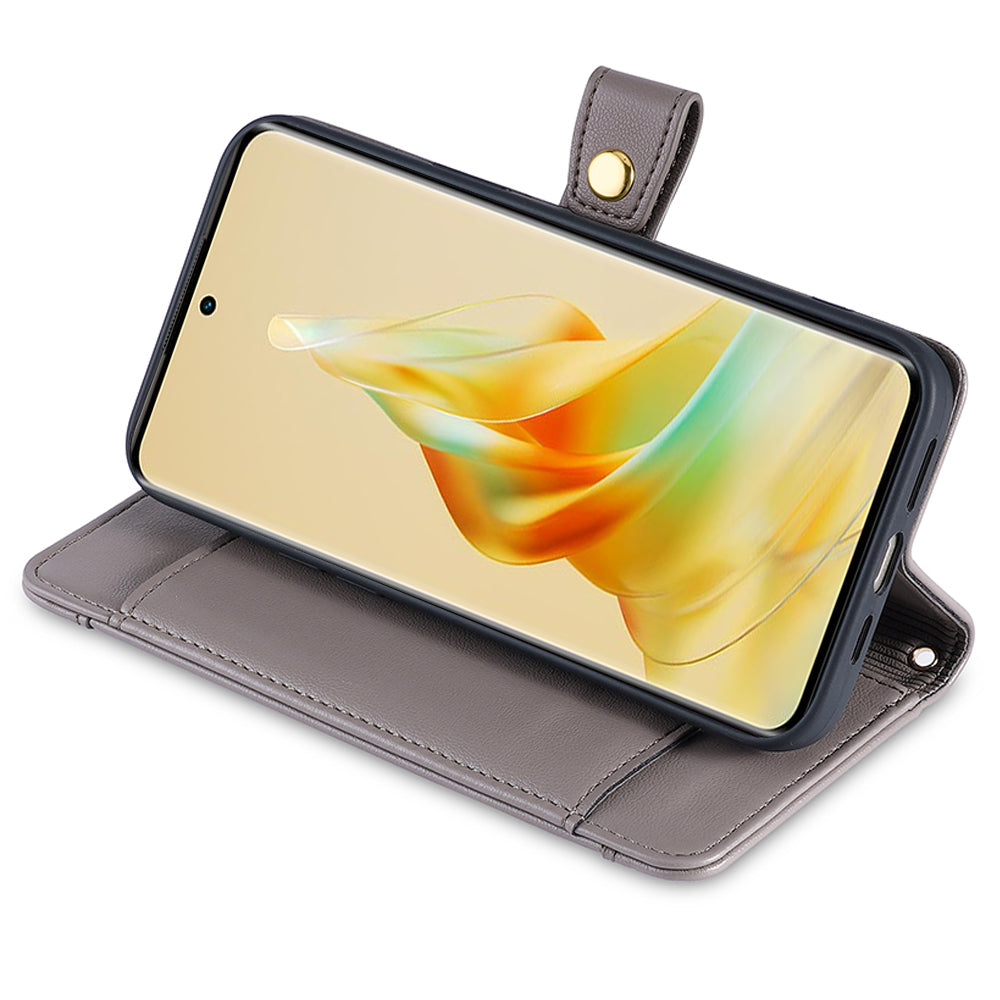 For Oppo A1 5G / A98 5G / F23 5G Scratch Proof PU Leather+TPU Phone Cover Stand Wallet Case with Zipper Pocket