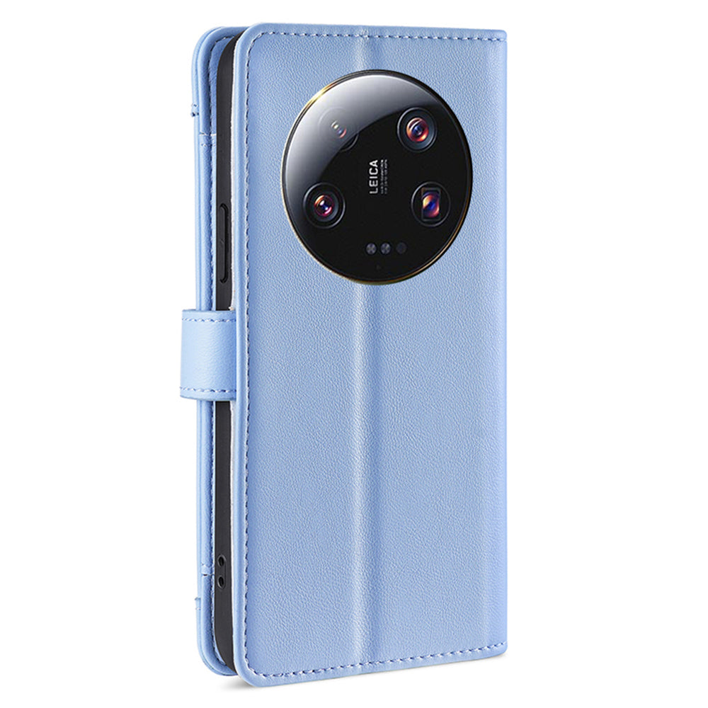 For Xiaomi 13 Ultra Anti-collision PU Leather+TPU Phone Cover Stand Wallet Case with Zipper Pocket