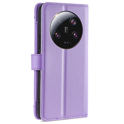 For Xiaomi 13 Ultra Anti-collision PU Leather+TPU Phone Cover Stand Wallet Case with Zipper Pocket