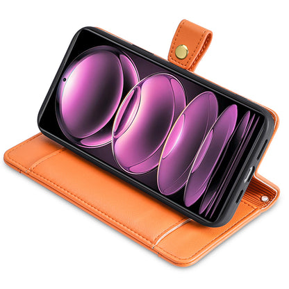 For Xiaomi 13 Ultra Anti-collision PU Leather+TPU Phone Cover Stand Wallet Case with Zipper Pocket