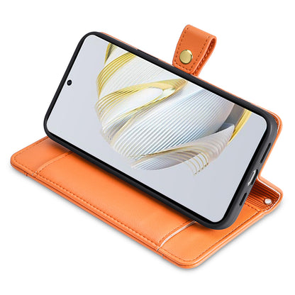 For Huawei nova 11 PU Leather+TPU Phone Cover Anti-drop Stand Wallet Case with Zipper Pocket