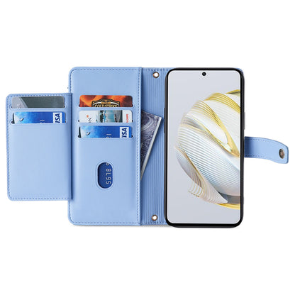 For Huawei nova 11 PU Leather+TPU Phone Cover Anti-drop Stand Wallet Case with Zipper Pocket