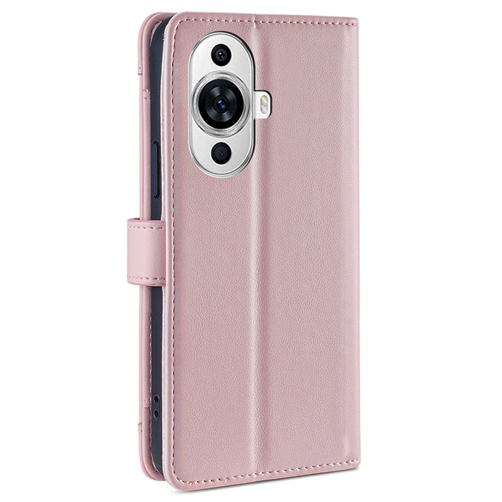 For Huawei nova 11 PU Leather+TPU Phone Cover Anti-drop Stand Wallet Case with Zipper Pocket