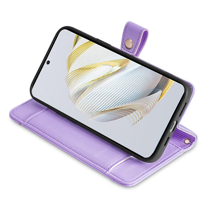 For Huawei nova 11 PU Leather+TPU Phone Cover Anti-drop Stand Wallet Case with Zipper Pocket