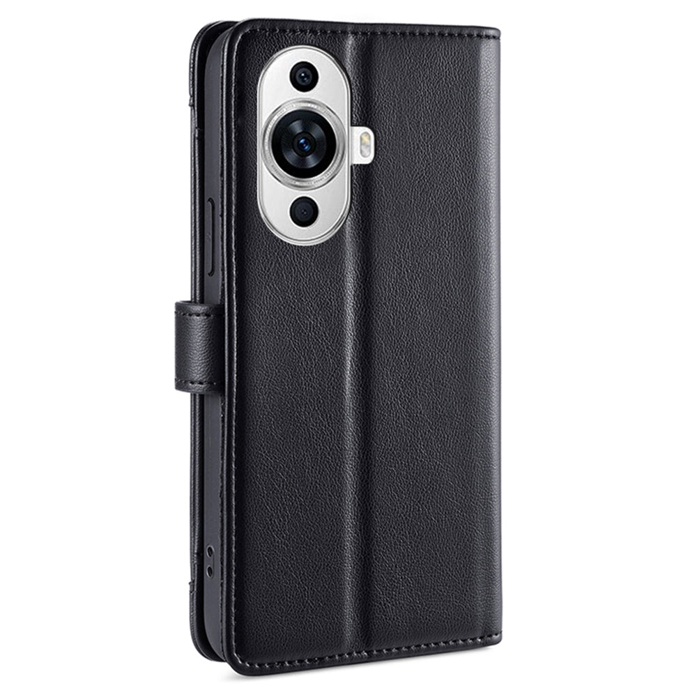 For Huawei nova 11 PU Leather+TPU Phone Cover Anti-drop Stand Wallet Case with Zipper Pocket