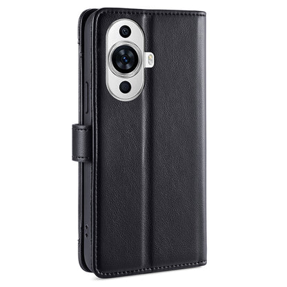 For Huawei nova 11 PU Leather+TPU Phone Cover Anti-drop Stand Wallet Case with Zipper Pocket