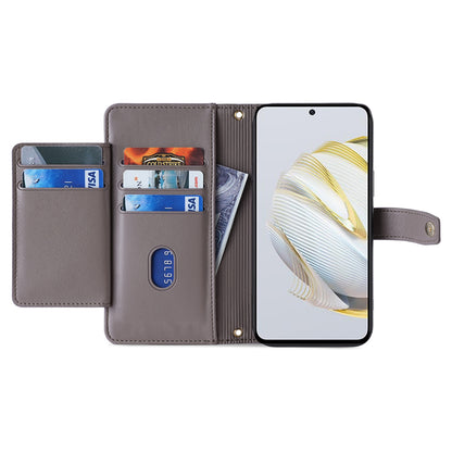 For Huawei nova 11 PU Leather+TPU Phone Cover Anti-drop Stand Wallet Case with Zipper Pocket