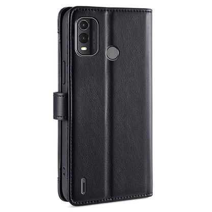 For Nokia G11 Plus 4G PU Leather+TPU Fully Wrapped Phone Cover Stand Wallet Case with Zipper Pocket